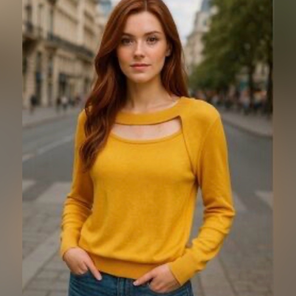 UNIQ Women's Lightweight Mustard Sweater